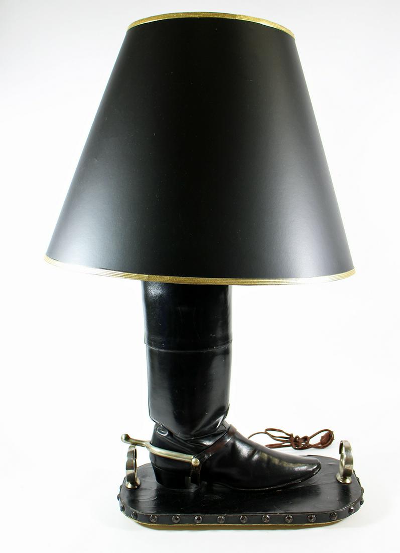 VINTAGE HORSE RIDING BOOT LAMP (1 of 3)