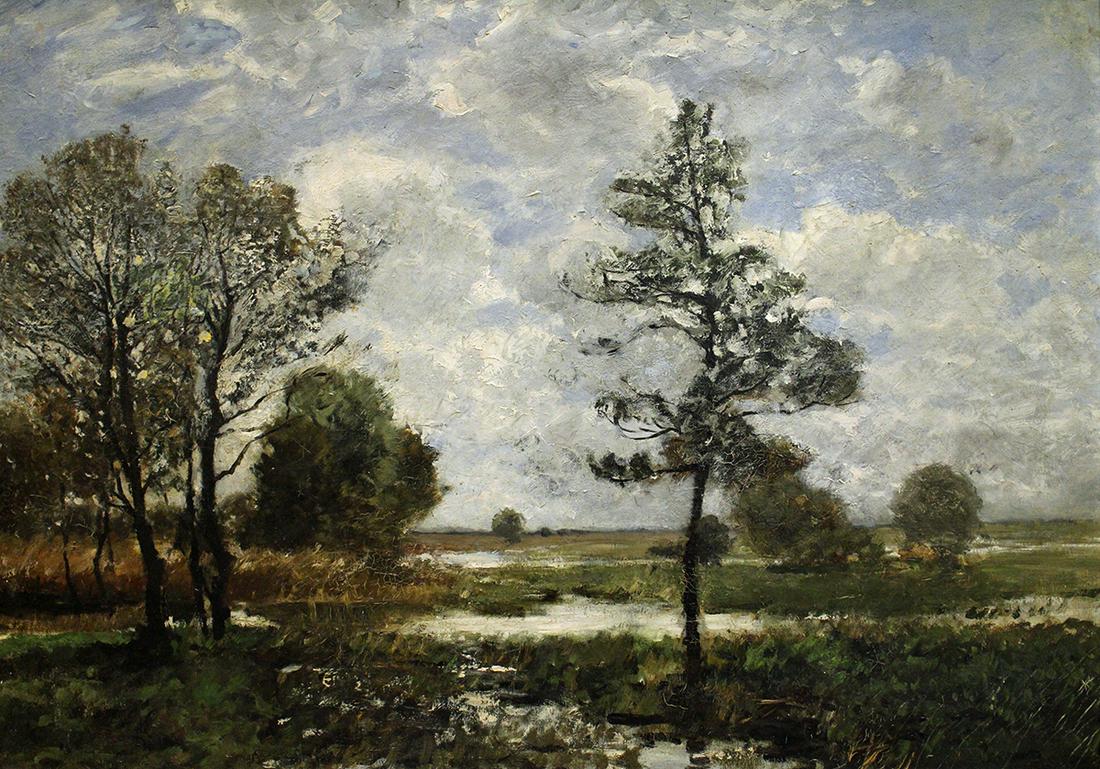 ANTIQUE LANDSCAPE PAINTING (1 of 5)