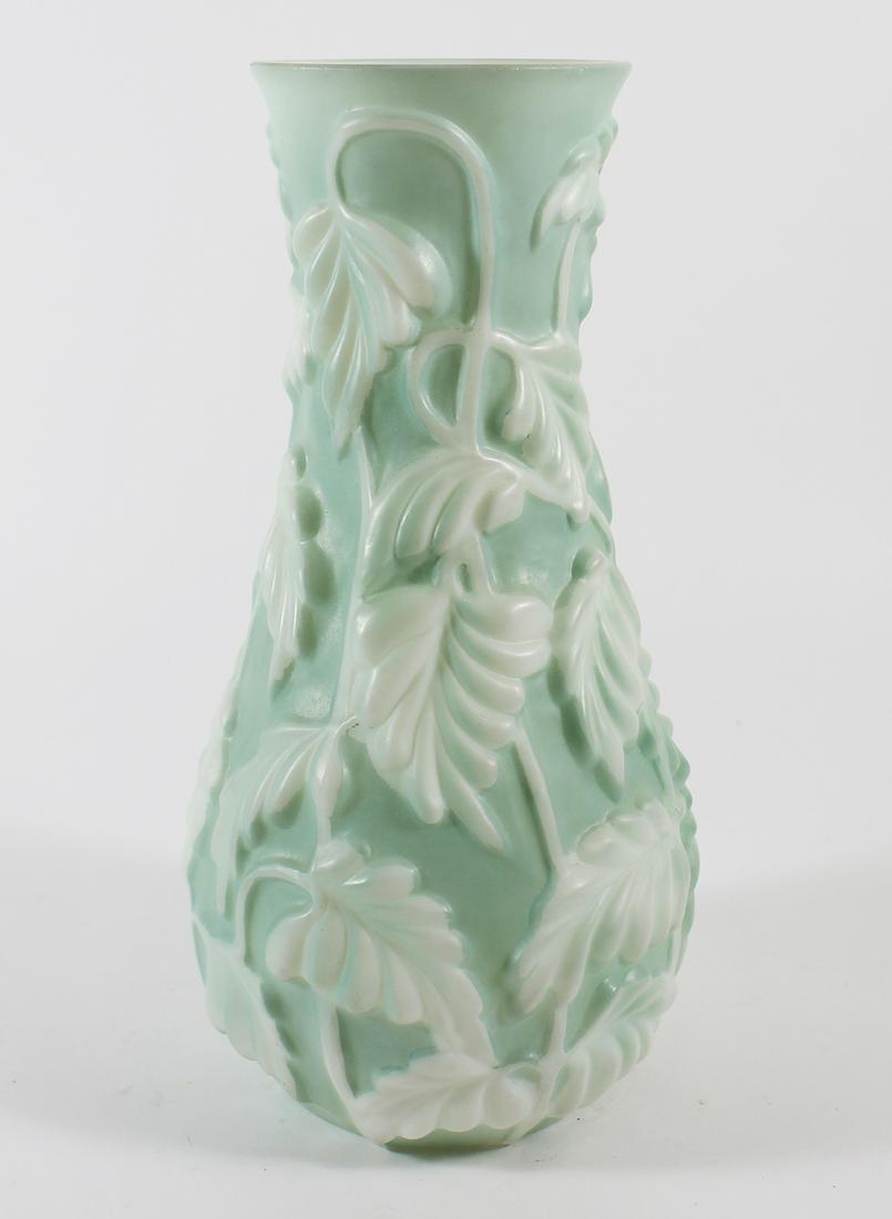 PHOENIX CONSOLIDATED MOLDED GLASS LEAF VASE (1 of 4)