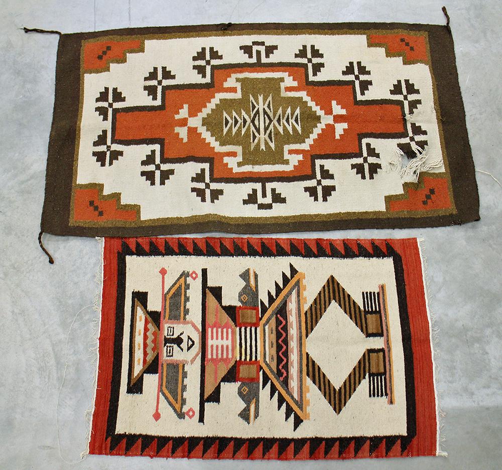 (2) NATIVE AMERICAN NAVAJO INDIAN RUGS (1 of 4)