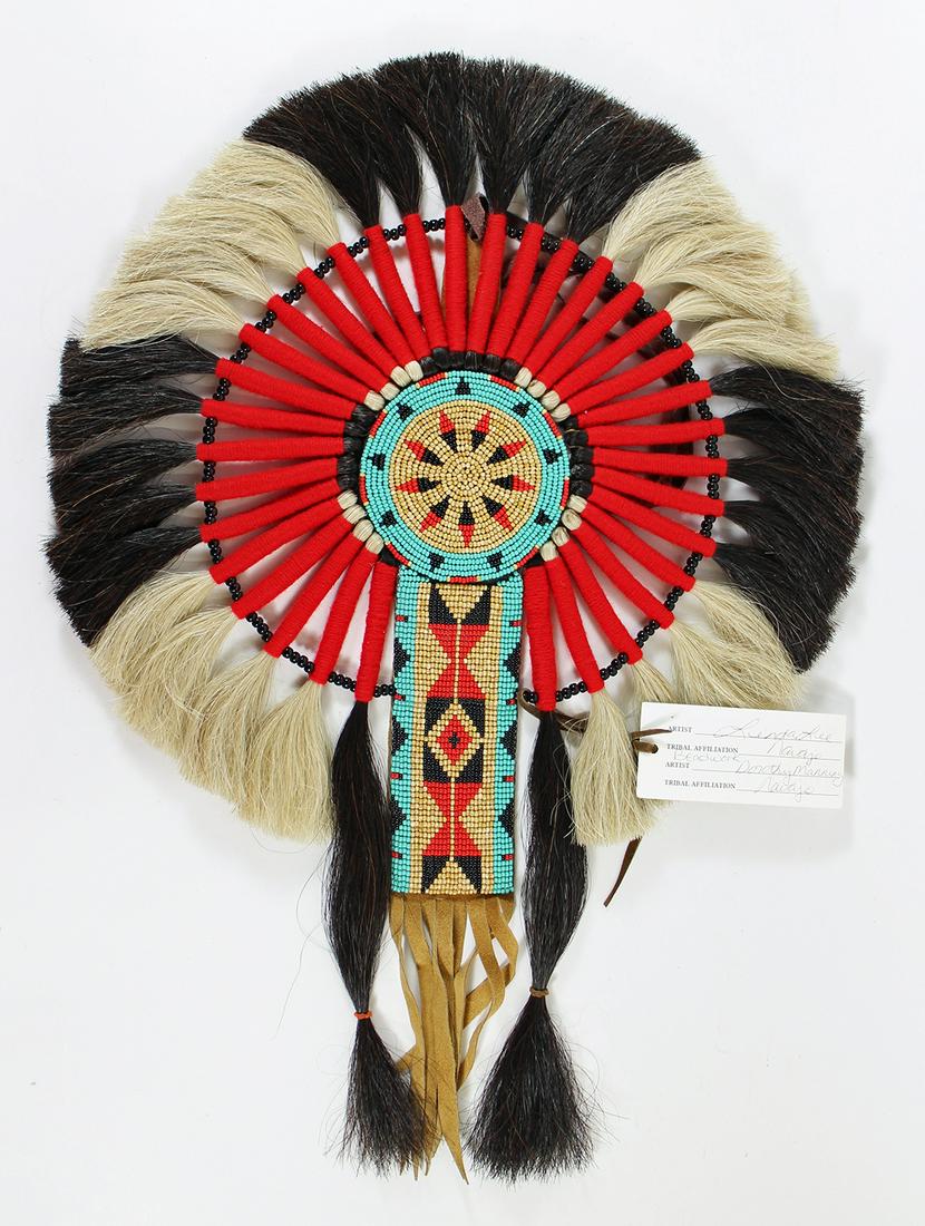NAVAJO INDIAN BEADED HORSE HAIR BUSTLE (1 of 2)