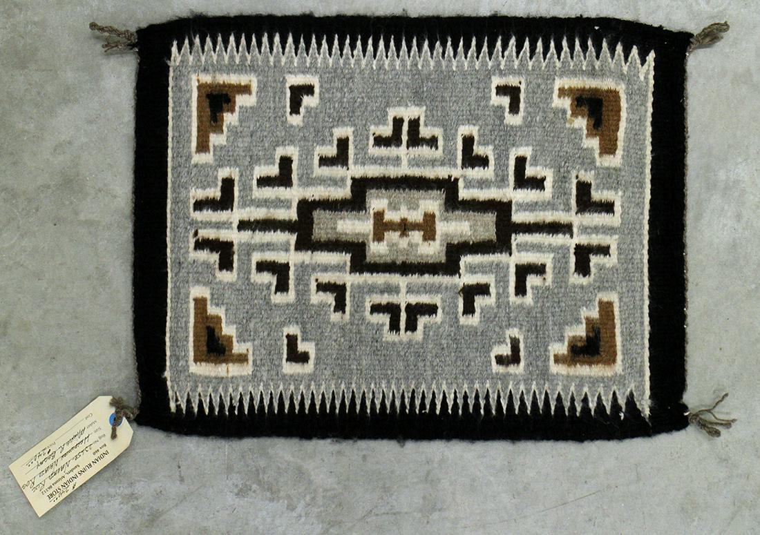 NAVAJO STORM PATTERN WOOL RUG - MINNIE R. BEGAY (1 of 3)