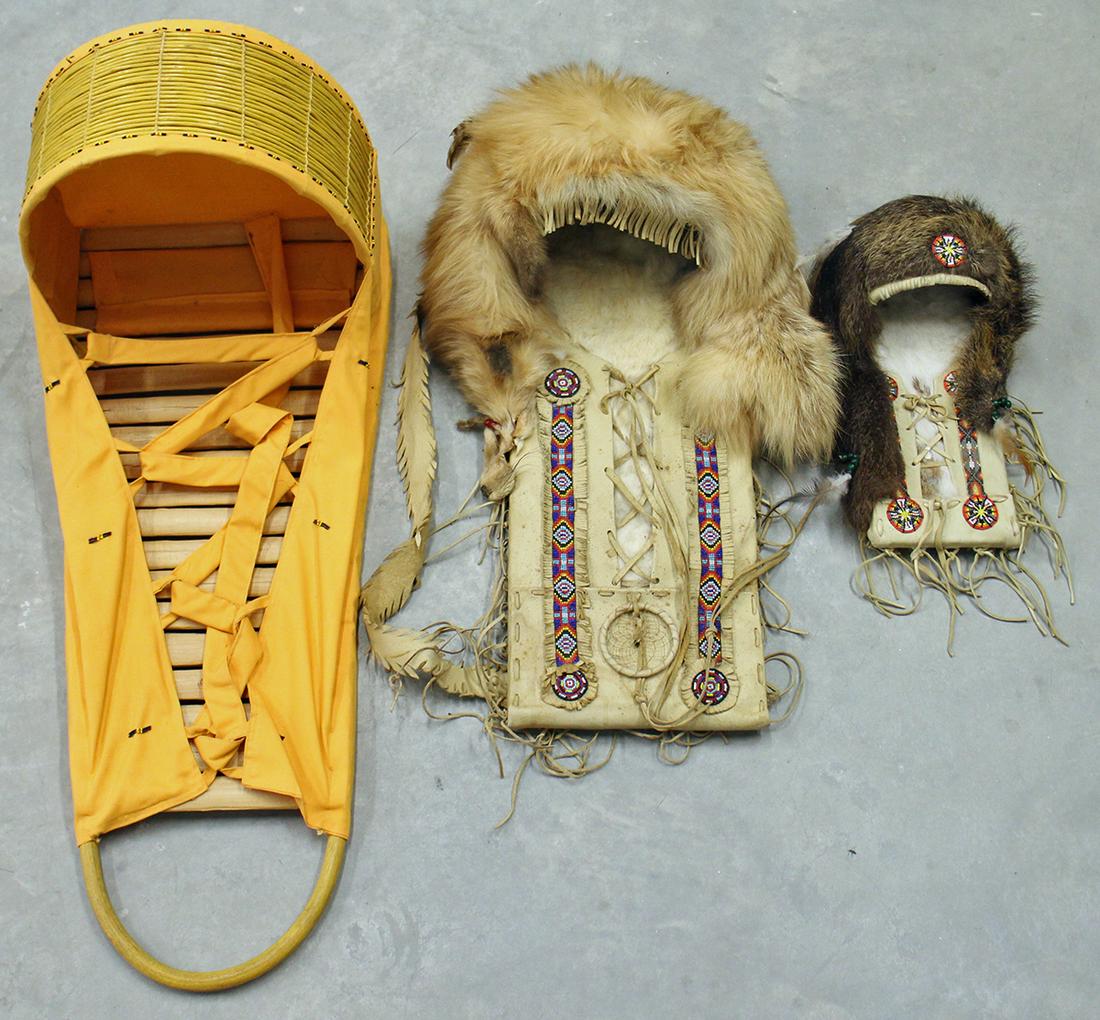 (3) NATIVE AMERICAN INDIAN CRADLEBOARDS (1 of 4)
