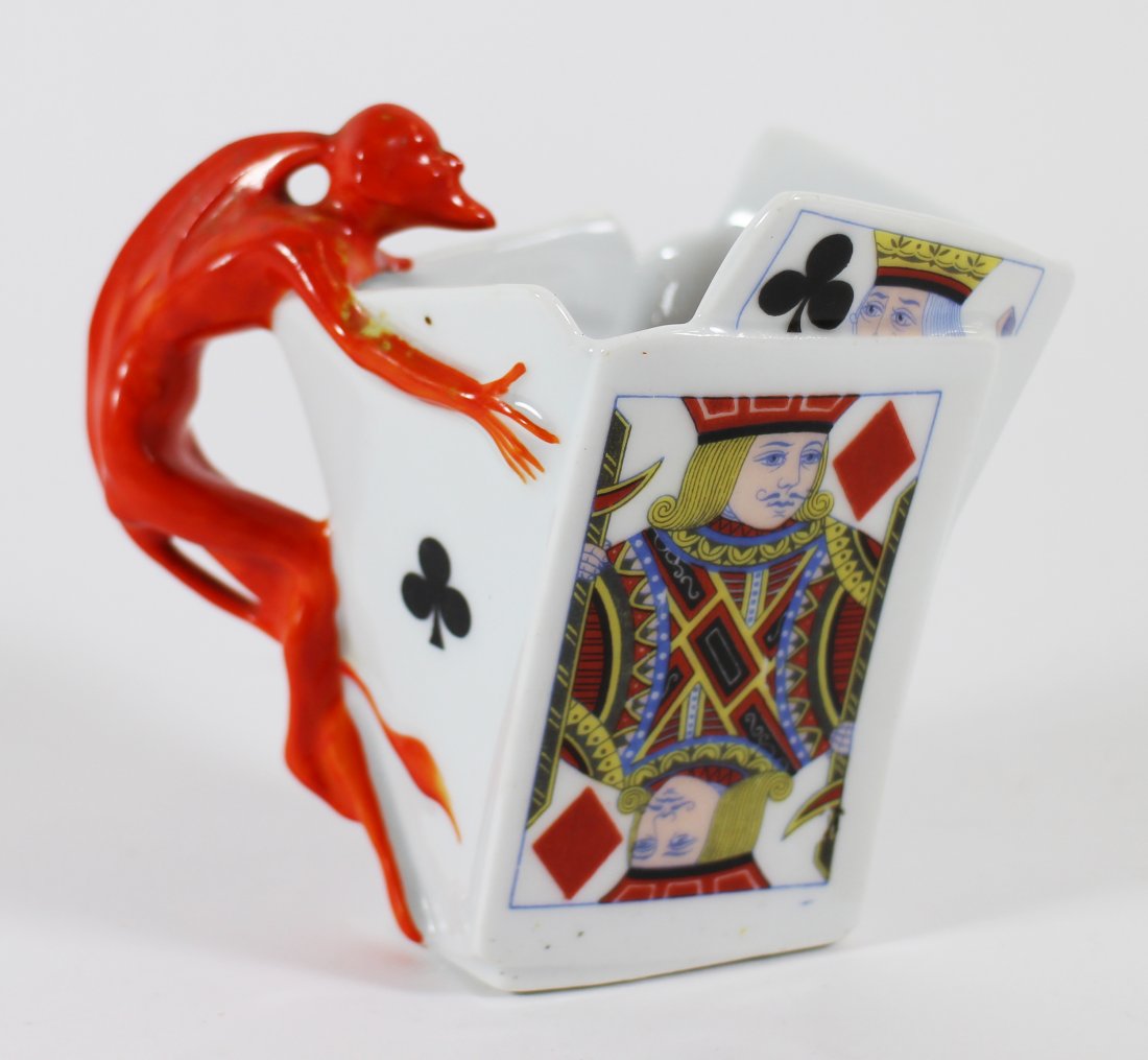 ROYAL BAYREUTH DEVIL'S CARDS CREAMER (1 of 3)