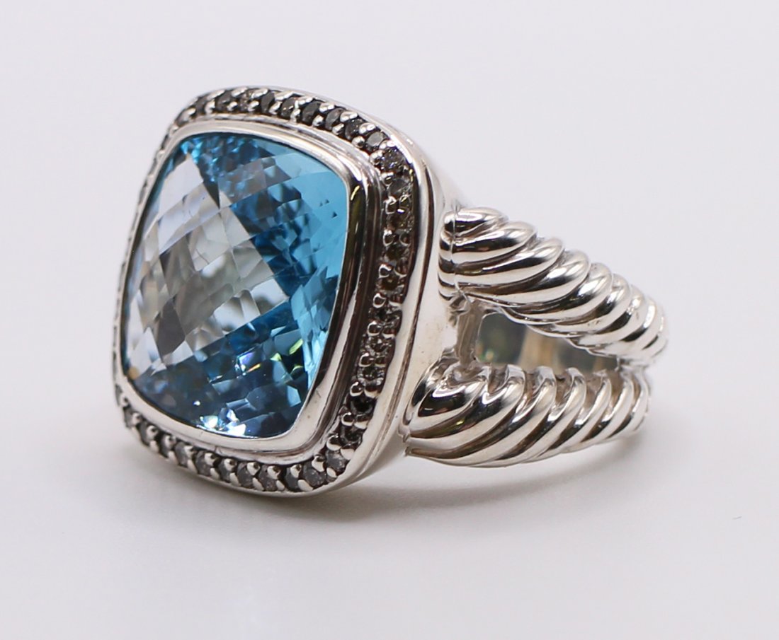 DAVID YURMAN STERLING & DIAMOND ALBION RING (1 of 4)