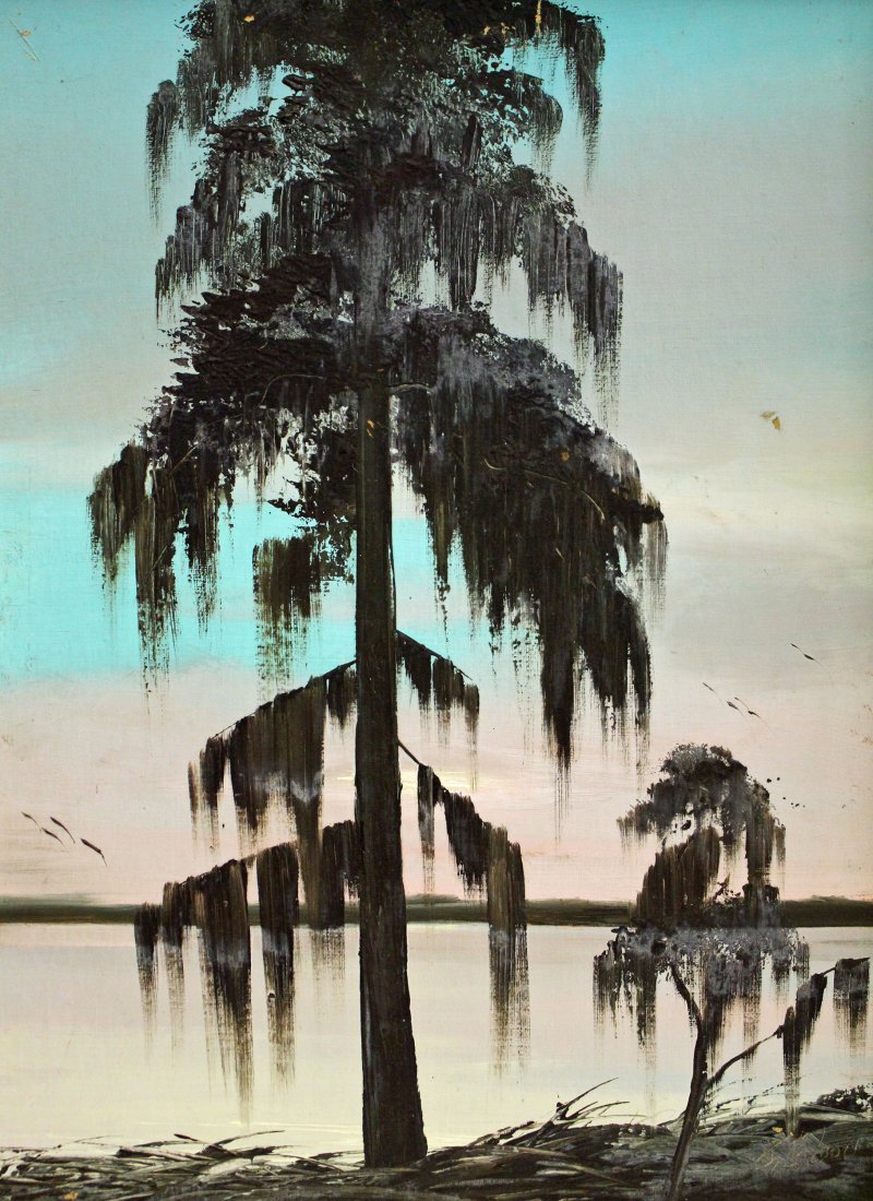 JAMES GIBSON SUNSET RIVER PINE HIGHWAYMEN PAINTING (1 of 4)