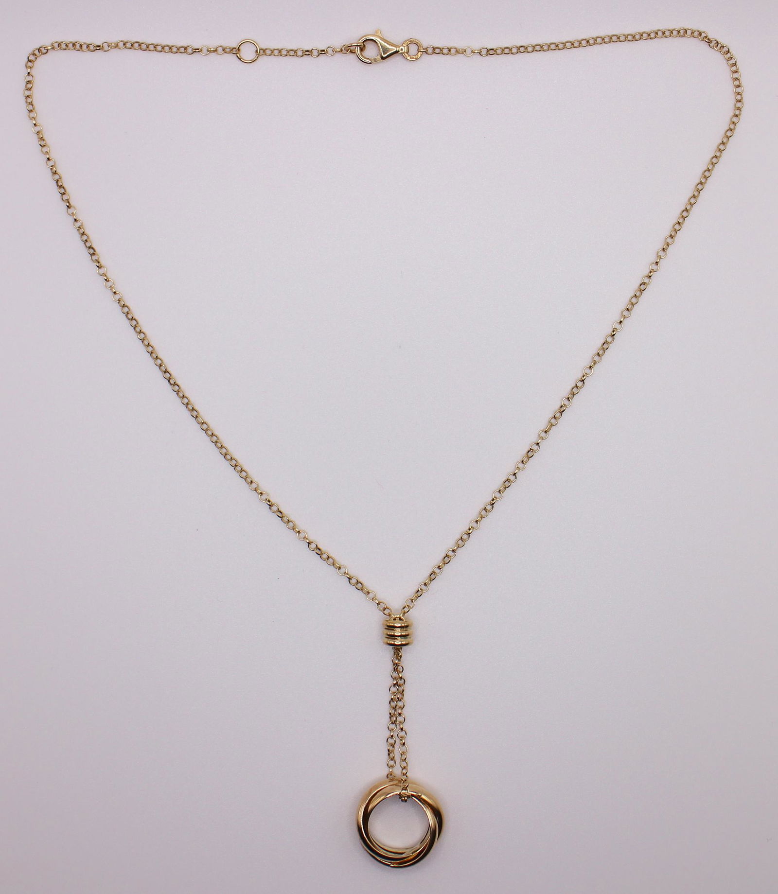 14K "SUSPENDED" RINGS NECKLACE (1 of 2)