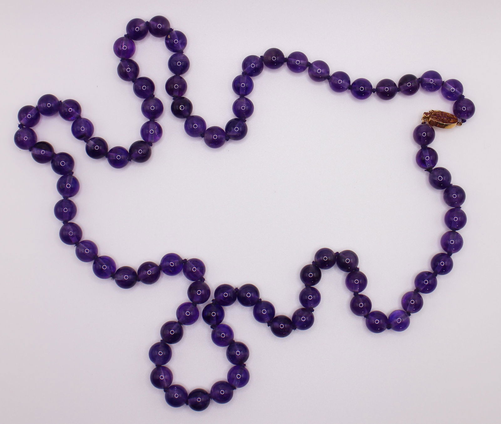 14K GUMPS AMETHYST BEADED NECKLACE (1 of 3)