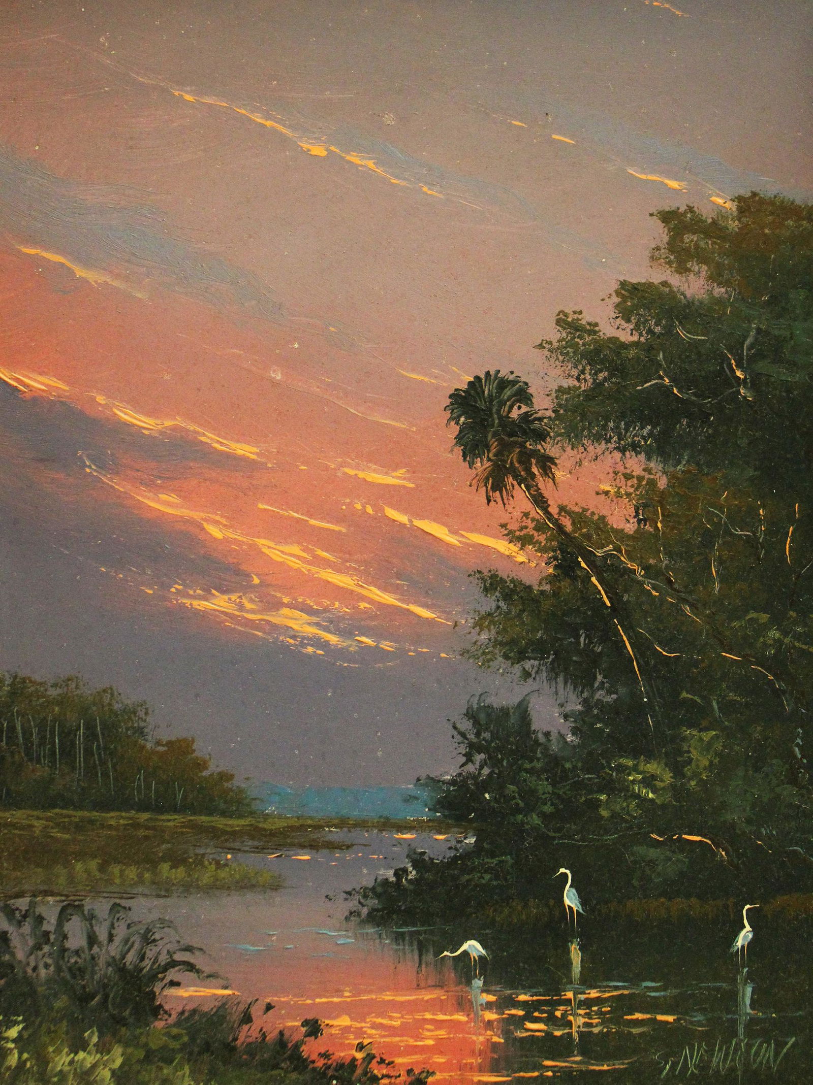 SAM NEWTON FLORIDA SUNSET HIGHWAYMEN PAINTING (1 of 4)