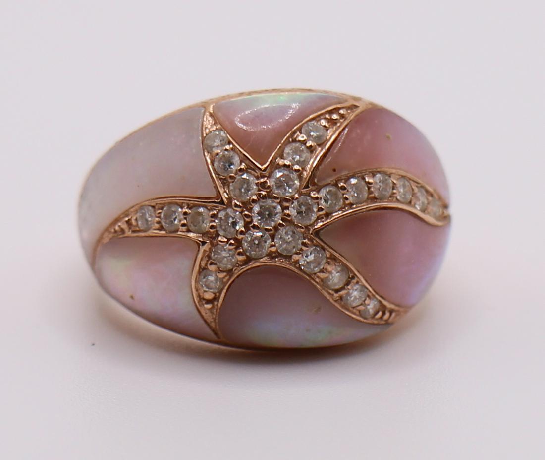 14K GOLD STARFISH DIAMOND RING (1 of 4)