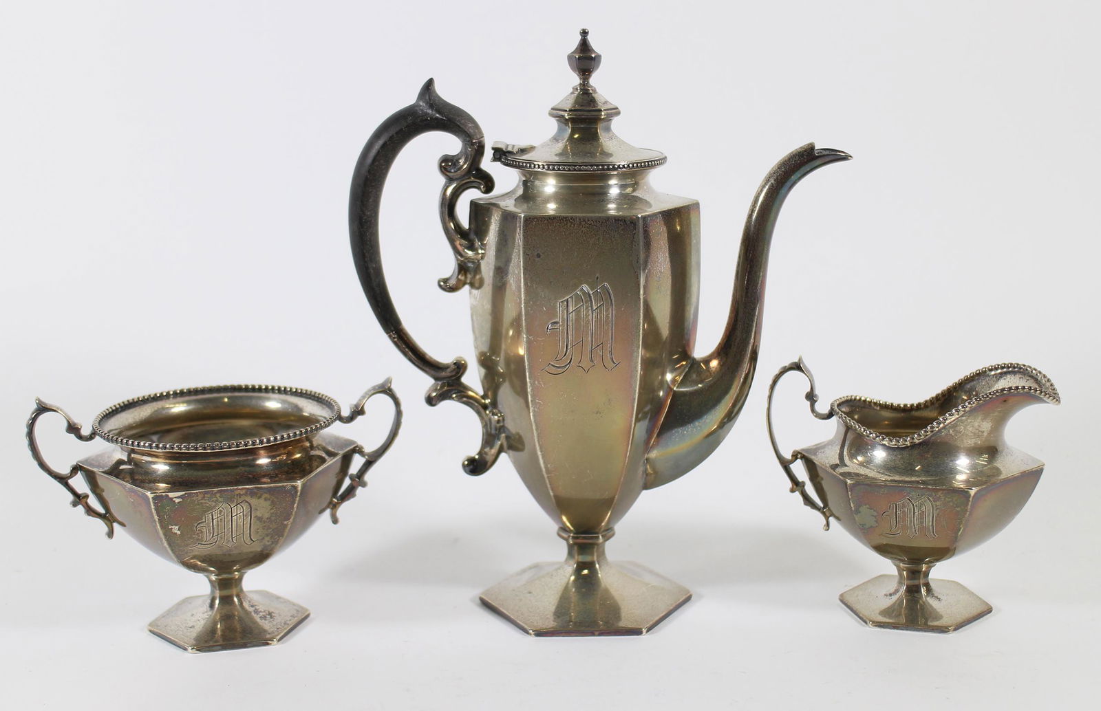 ROGER WILLIAMS STERLING COFFEE SET (1 of 3)