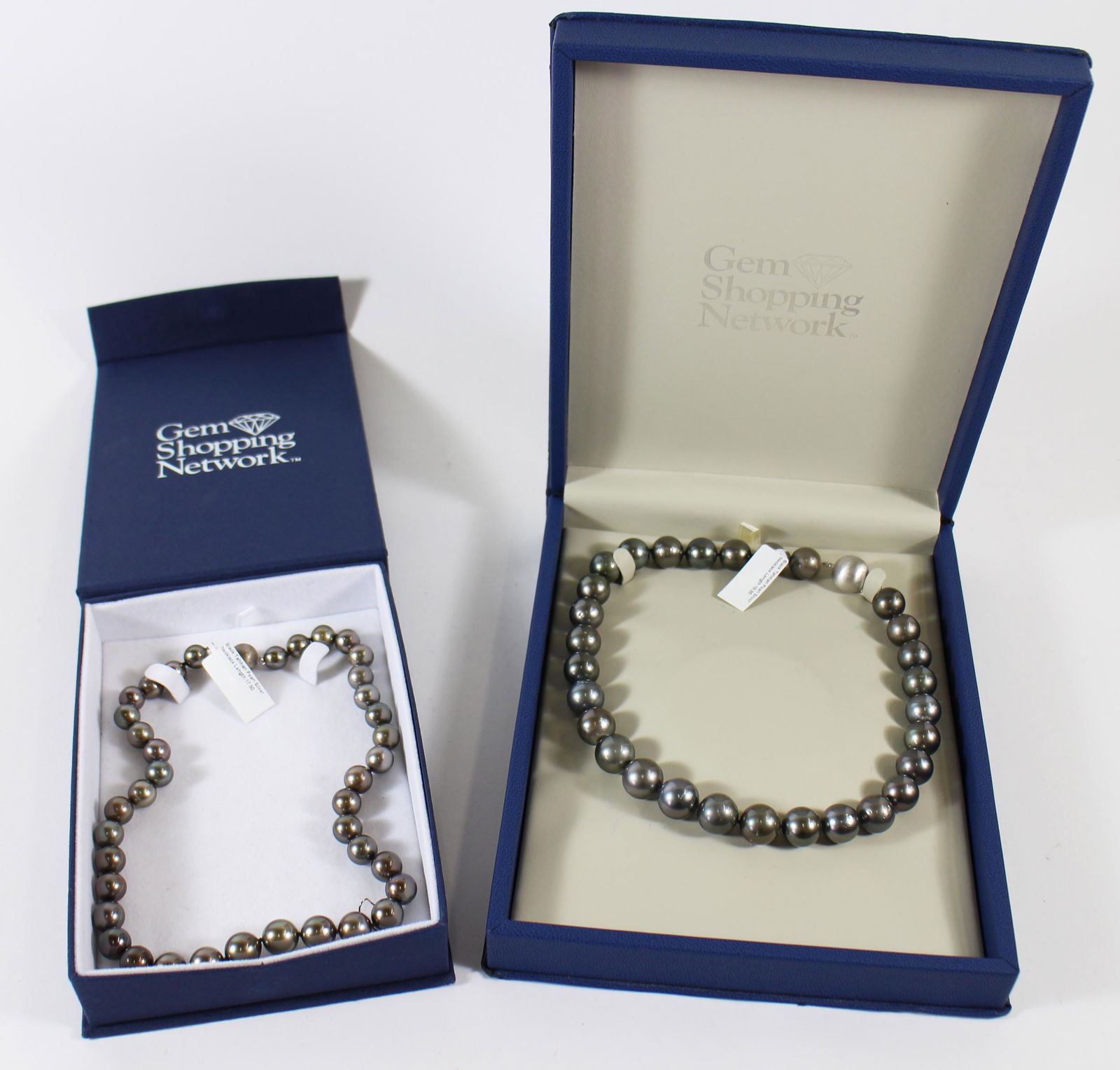 (2) BLACK TAHITIAN PEARL NECKLACES (1 of 3)