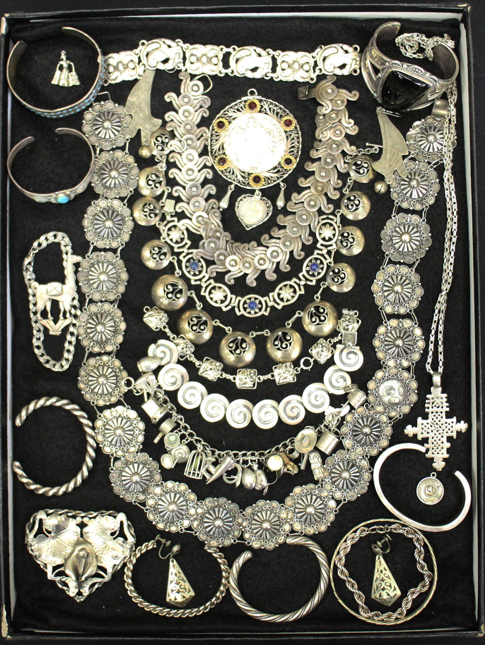 VINTAGE STERLING & ASSORTED SILVER JEWELRY (1 of 4)