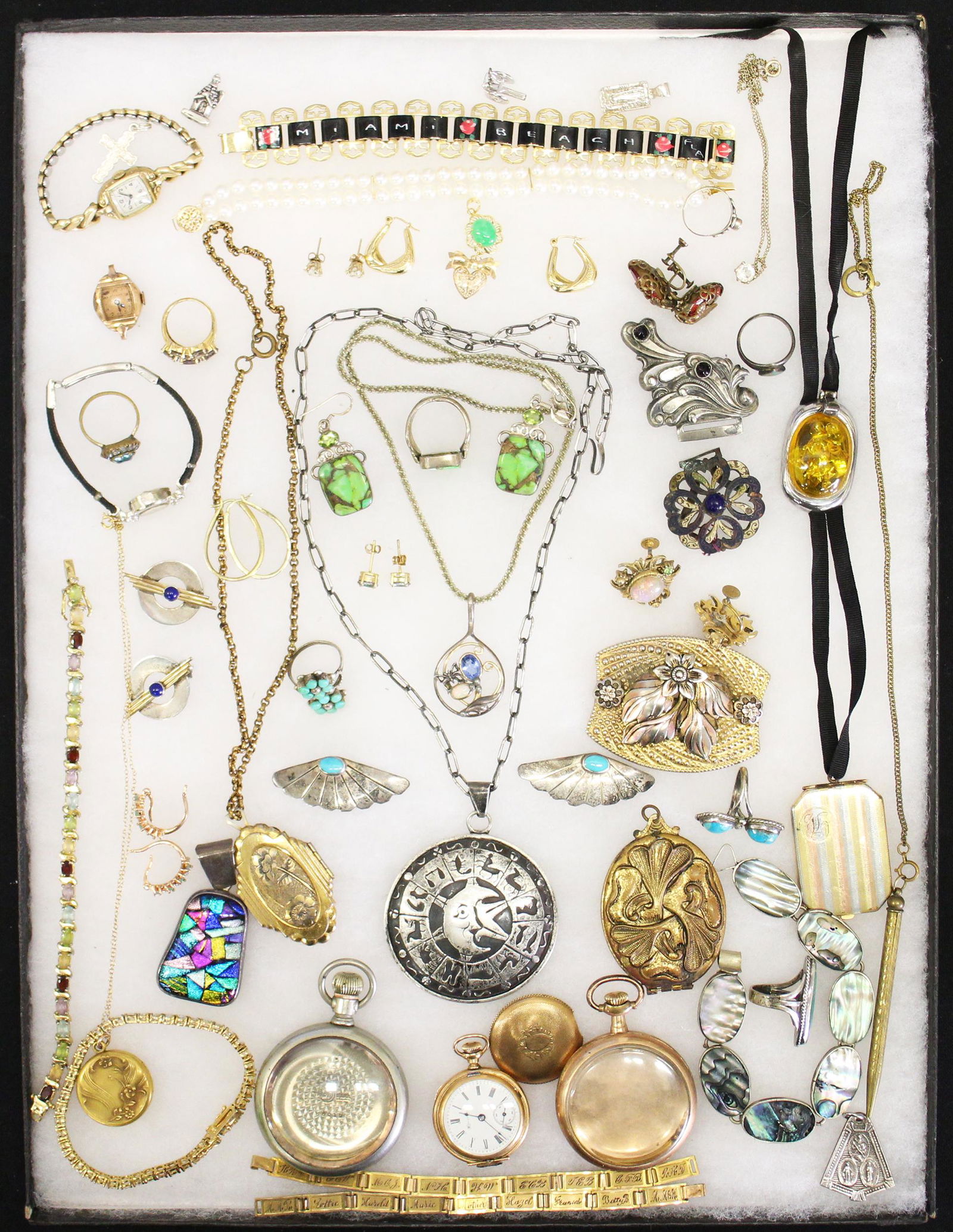 VINTAGE GOLD, STERLING, & COSTUME JEWERLRY (1 of 4)