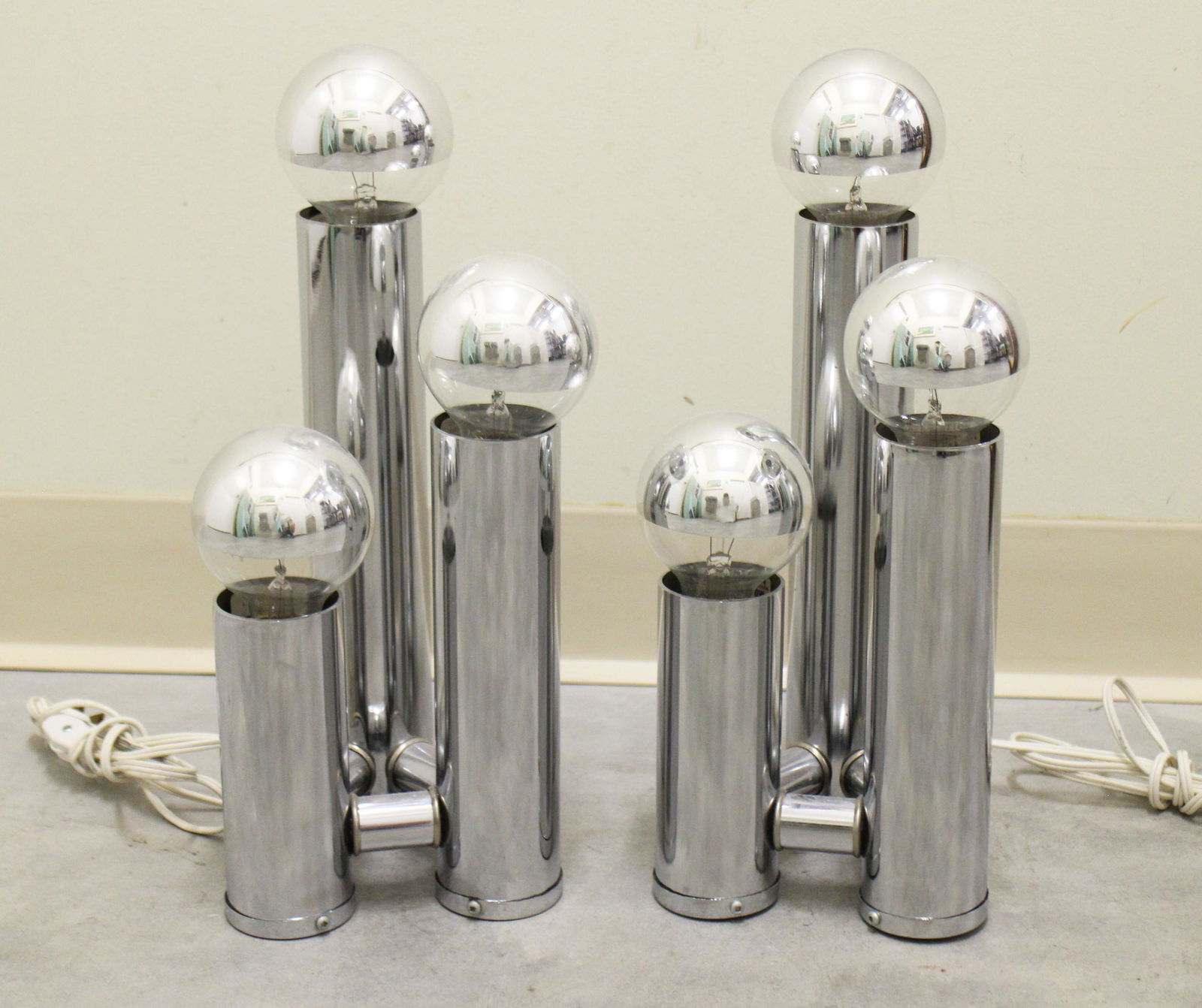 (2) MID CENTURY MODERN CHROME LAMPS (1 of 1)