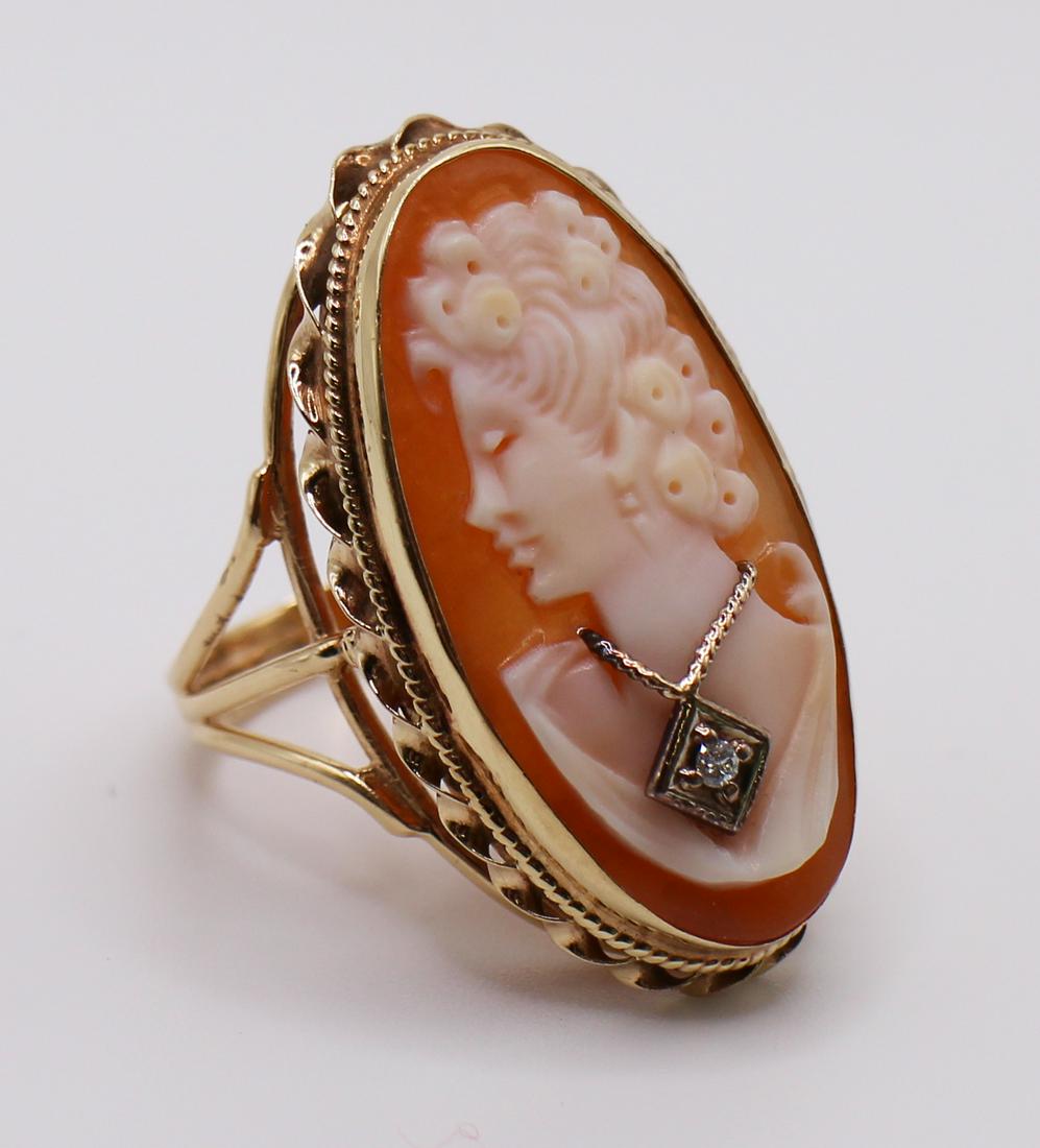 14K HABILLE CAMEO RING (1 of 4)