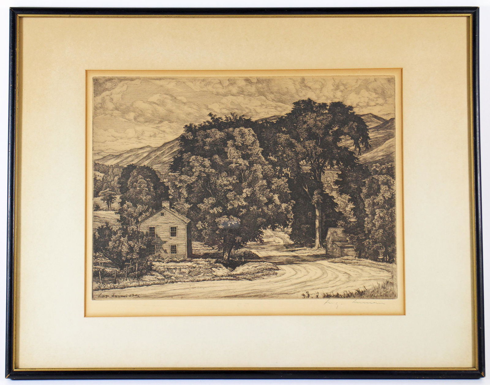 LUIGI LUCIONI "ROUTE 7" ETCHING (1 of 3)