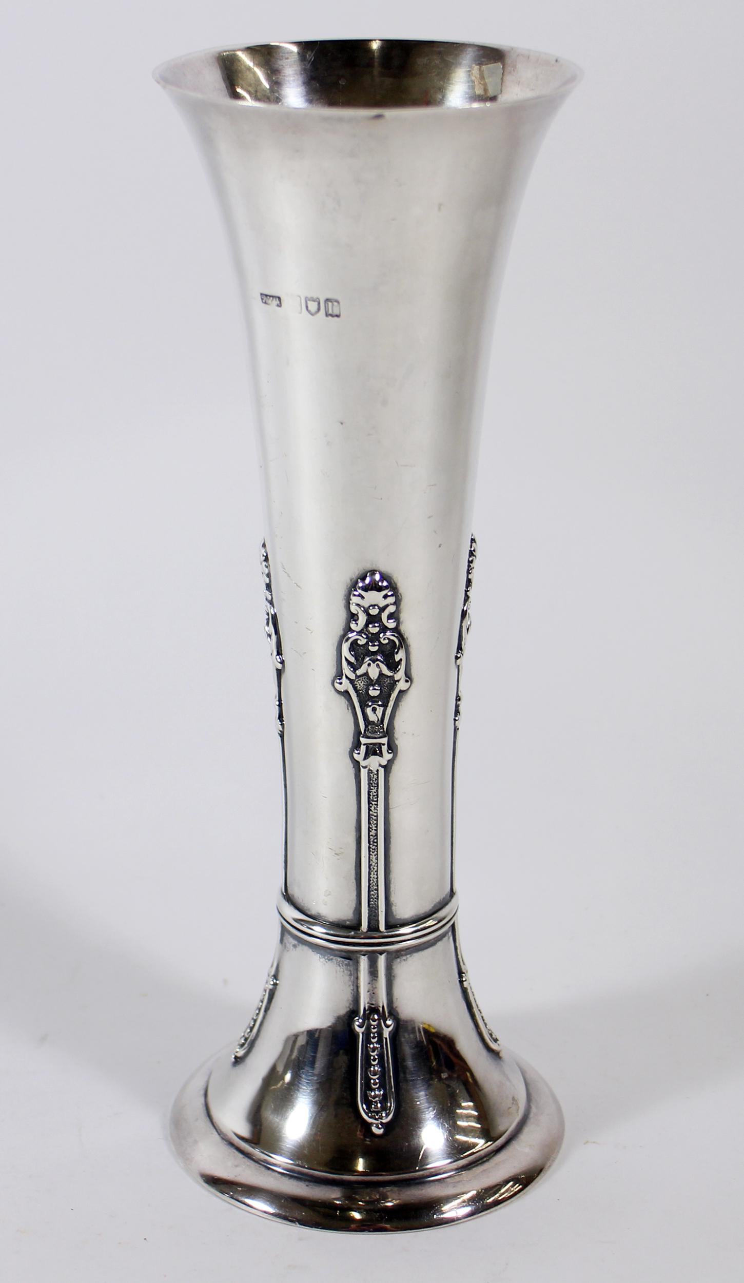 ENGLISH STERLING SILVER VASE (1 of 3)