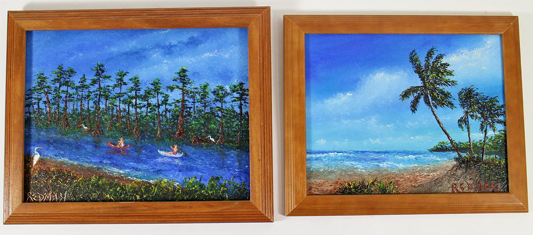 (2) REDMAN FLORIDA PAINTINGS (1 of 4)