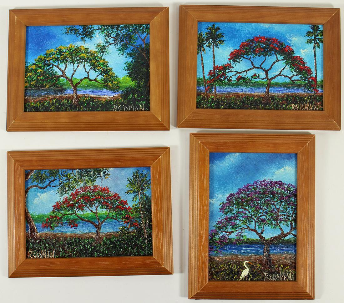(4) REDMAN FLORIDA PAINTINGS (1 of 2)