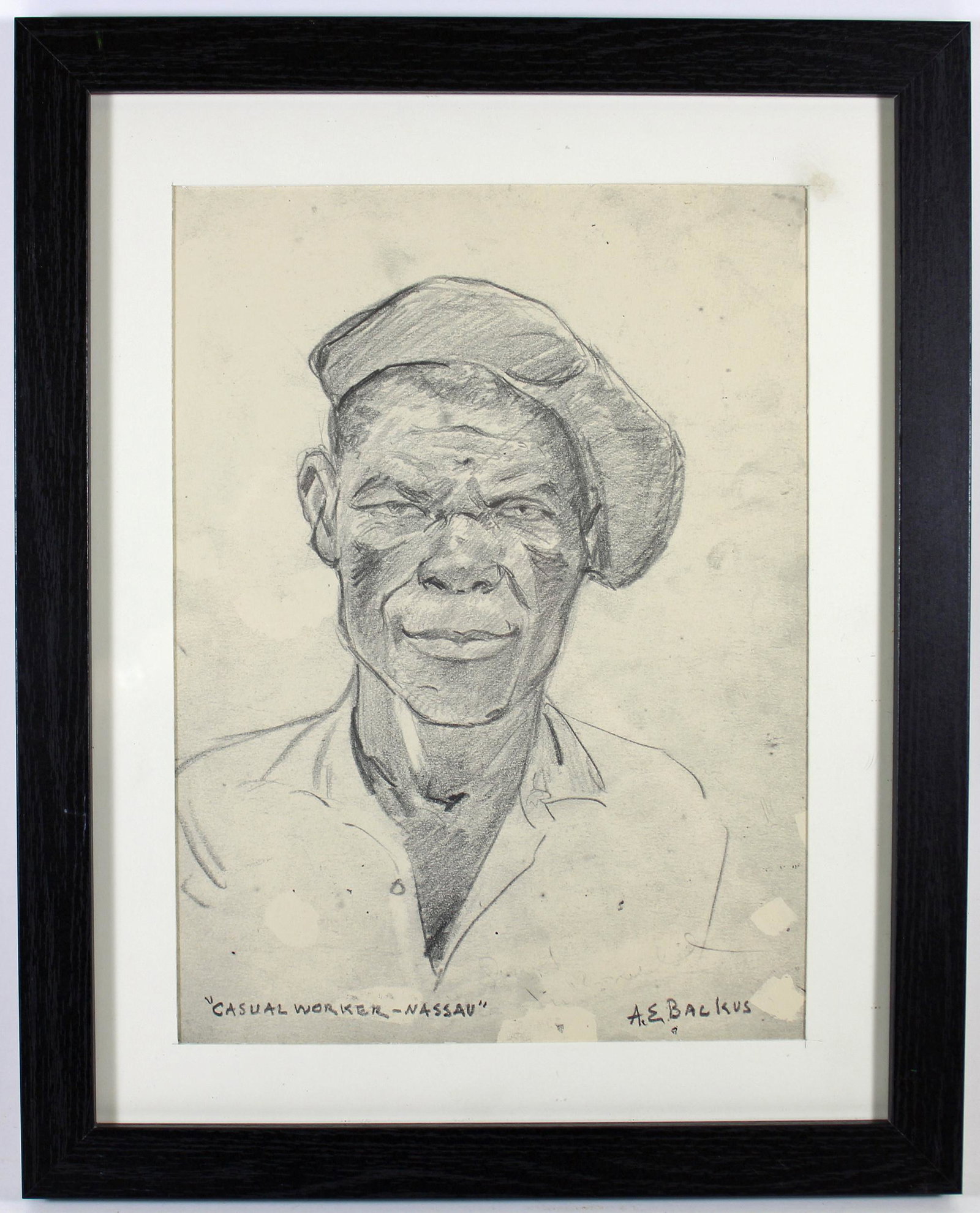 A.E. BACKUS "CASUAL WORKER - NASSAU" LITHOGRAPH (1 of 2)