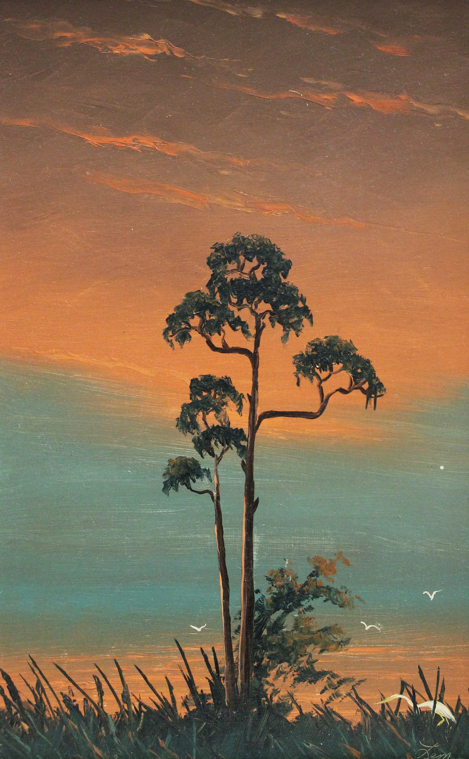 LEM NEWTON FLORIDA SUNSET HIGHWAYMEN PAINTING (1 of 4)