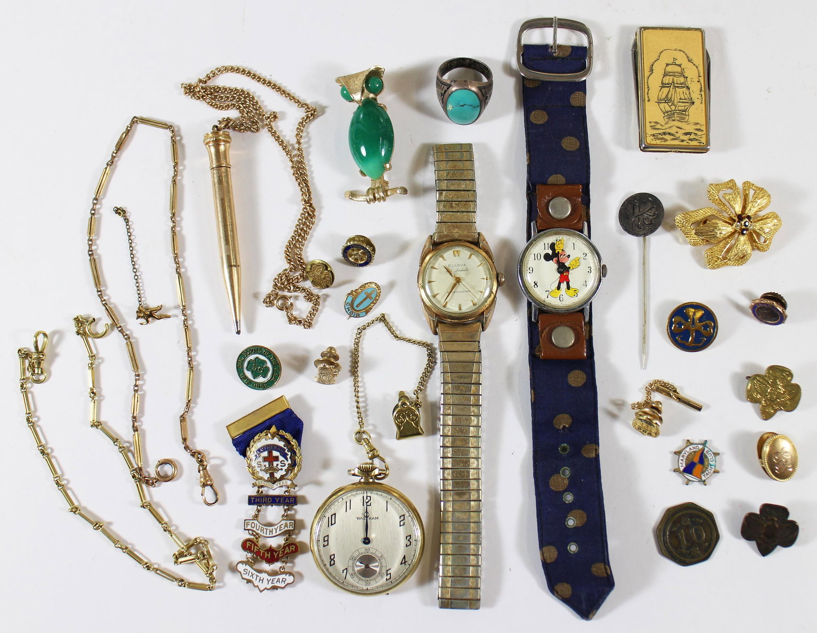 VINTAGE GOLD FILLED & COSTUME JEWELRY & WATCHES (1 of 5)