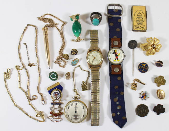 Vintage Gold Filled & Costume Jewelry & Watches