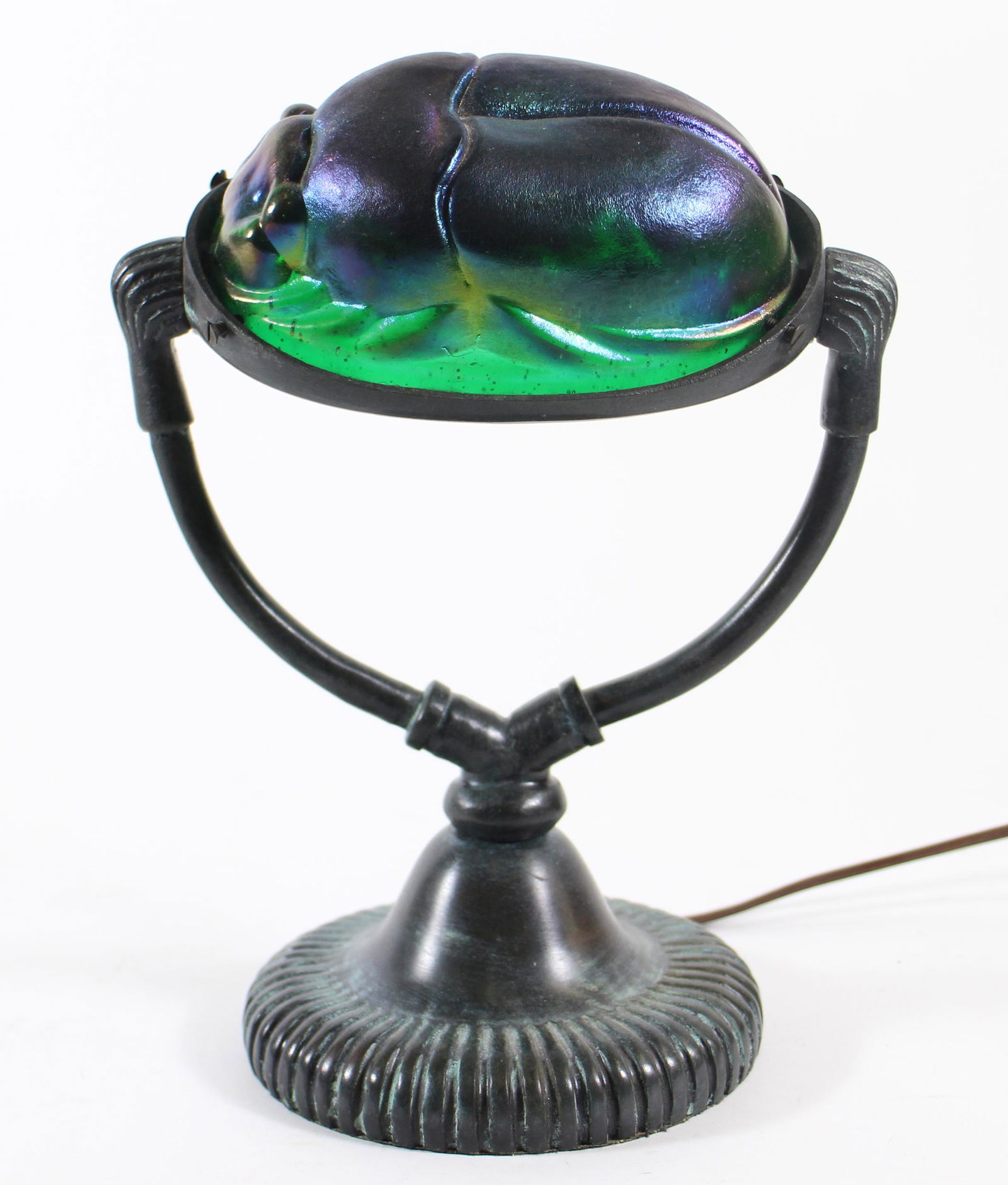 TIFFANY STYLE SCARAB LAMP (1 of 2)