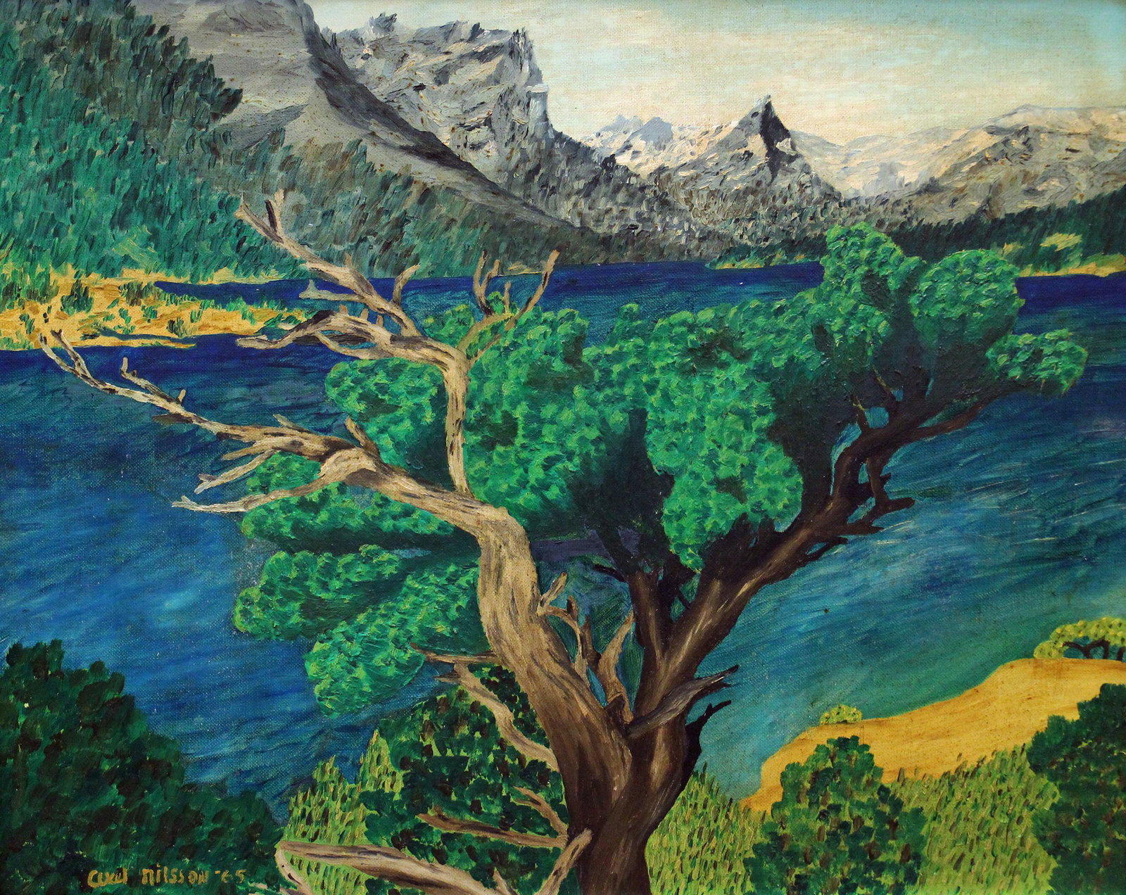 AXEL NILSSON 1965 OIL ON PANEL PAINTING (1 of 4)