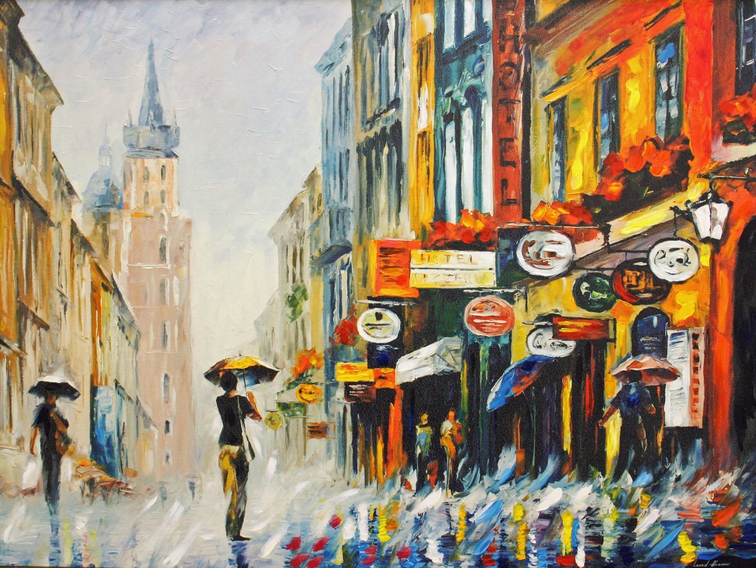 LEONID AFREMOV CITY SCENE GICLEE (1 of 4)