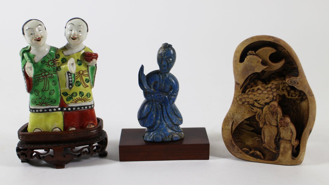 (3) CHINESE FIGURINES (1 of 2)