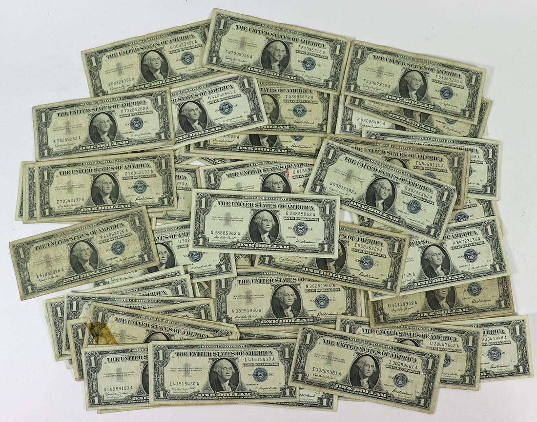(72) 1957 SERIES $1 SILVER CERTIFICATES (1 of 3)