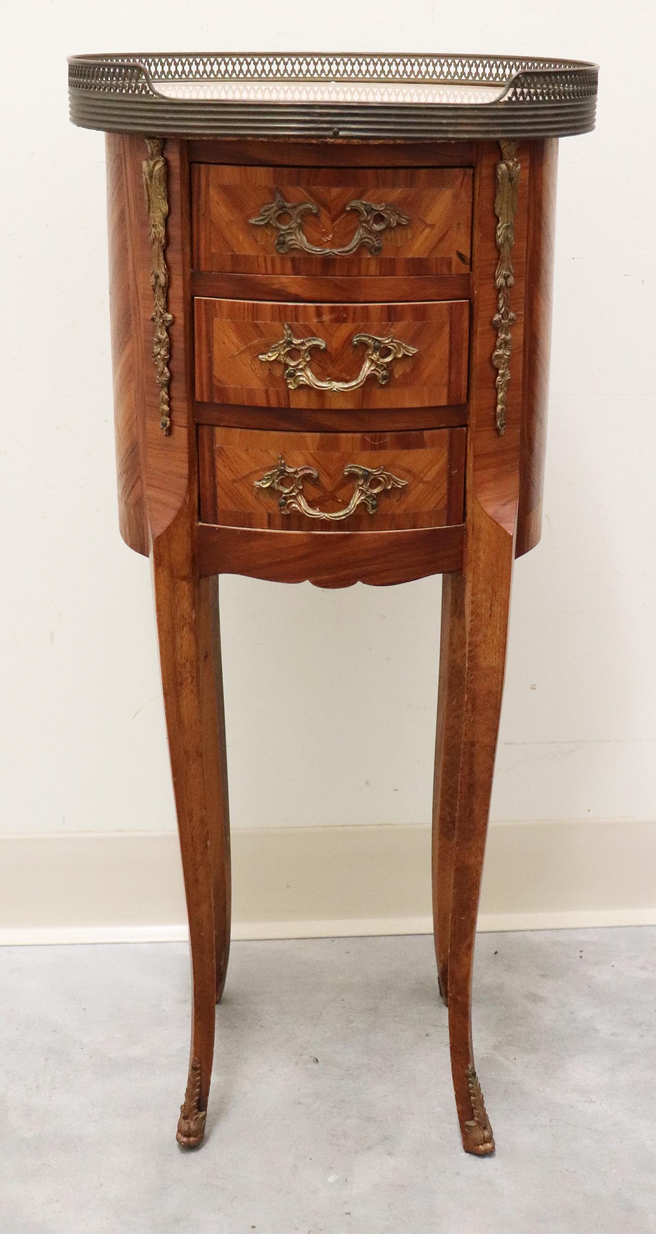 LOUIS XVI MARBLE TOP SIDE TABLE (1 of 3)