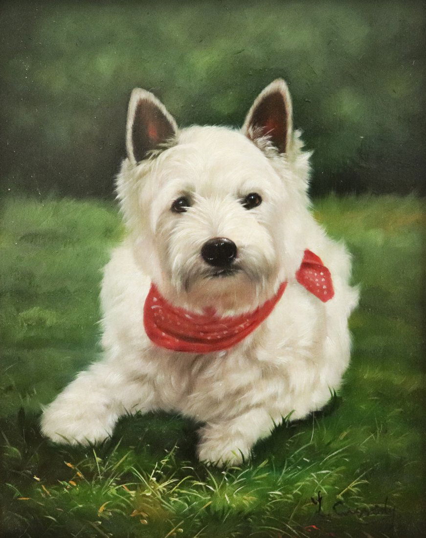 LAURA CASSIDY WEST HIGHLAND TERRIER DOG PAINTING (1 of 3)