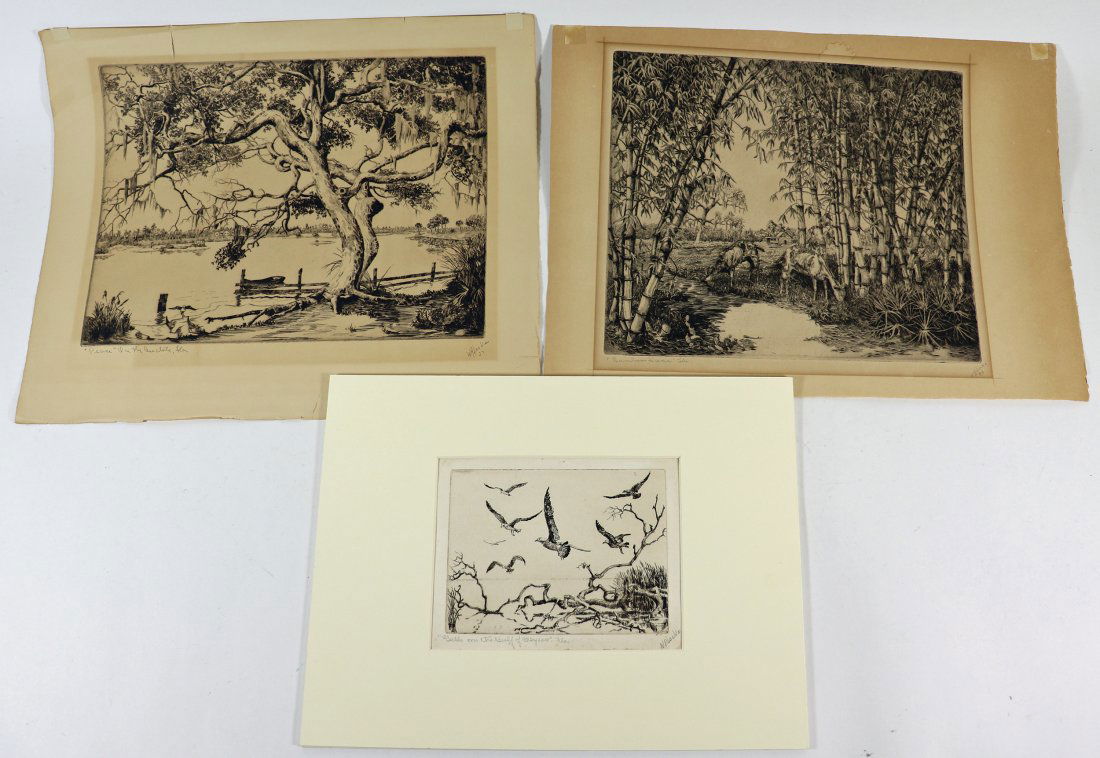 (3) WALTER RONALD LOCKE FLORIDA ETCHINGS (1 of 5)
