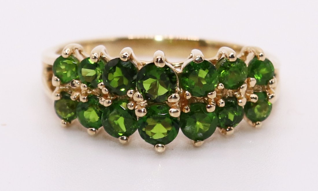 14KT 1.00 TCW TSAVORITE STEP RING (1 of 3)