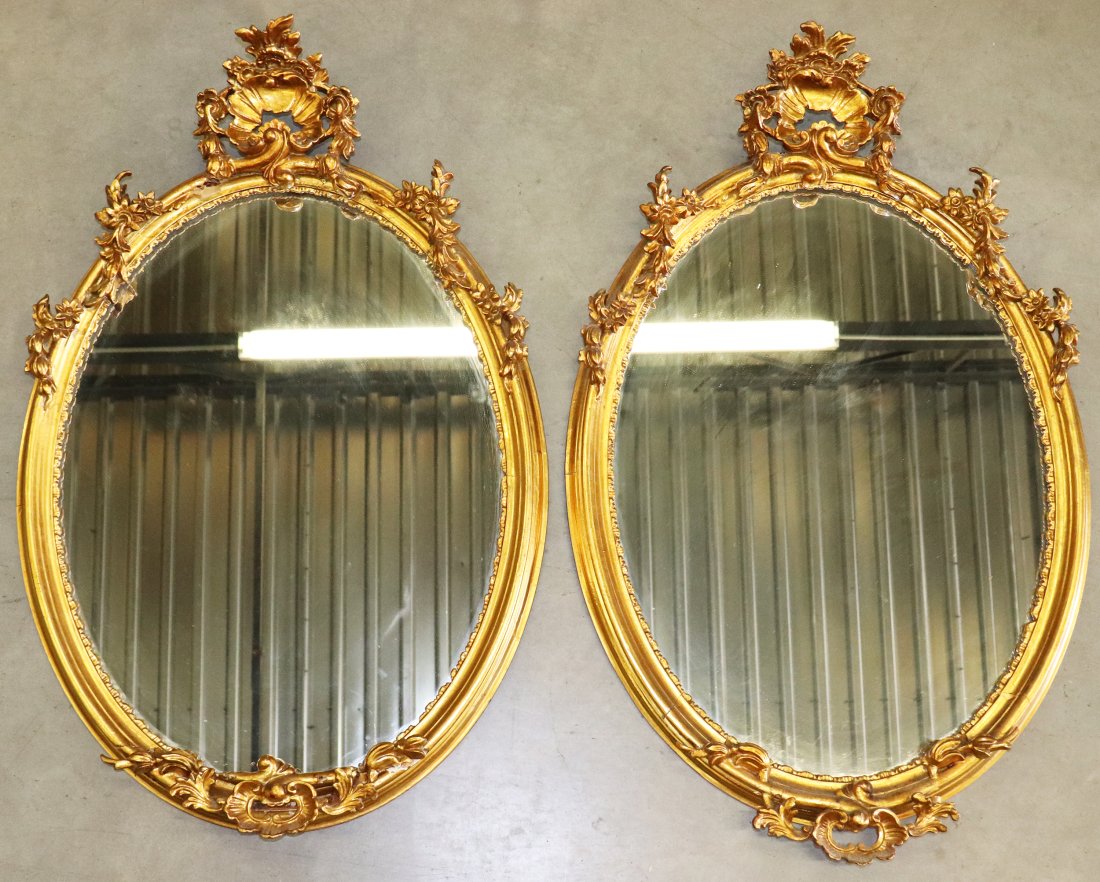 (2) GOLD ROCOCO WALL MIRRORS (1 of 6)