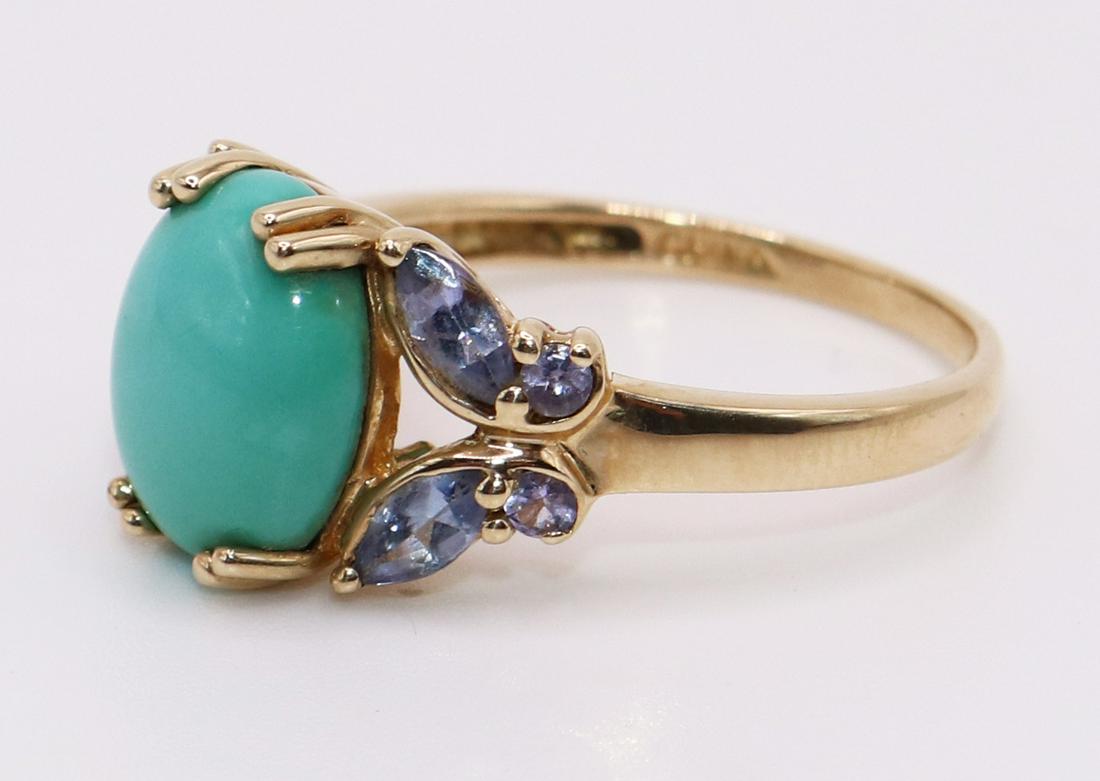 14K TURQUOISE & TANZANITE RING (1 of 3)