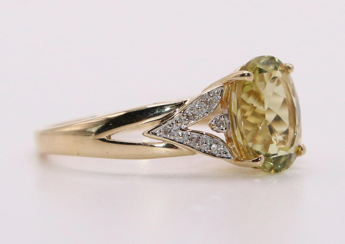 14K LEMON CITRINE & DIAMOND RING (1 of 3)