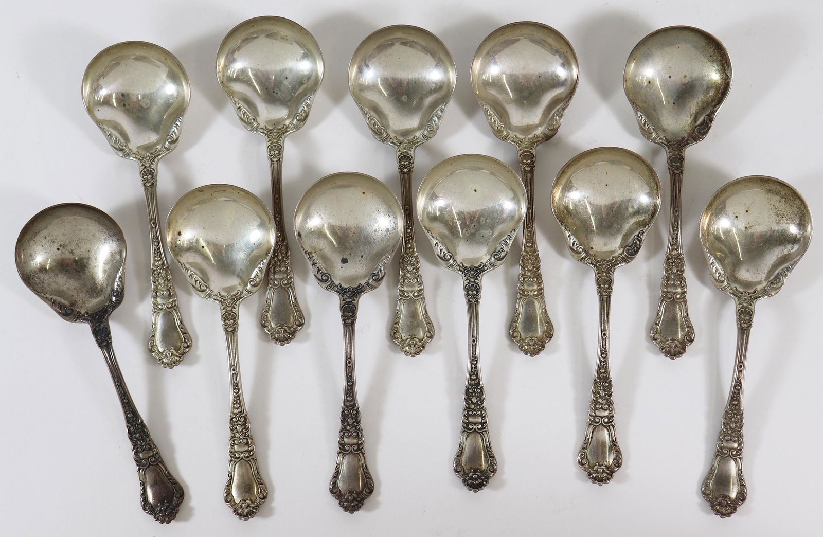 (11) GORHAM BARONIAL STERLING SOUP SPOONS (1 of 3)