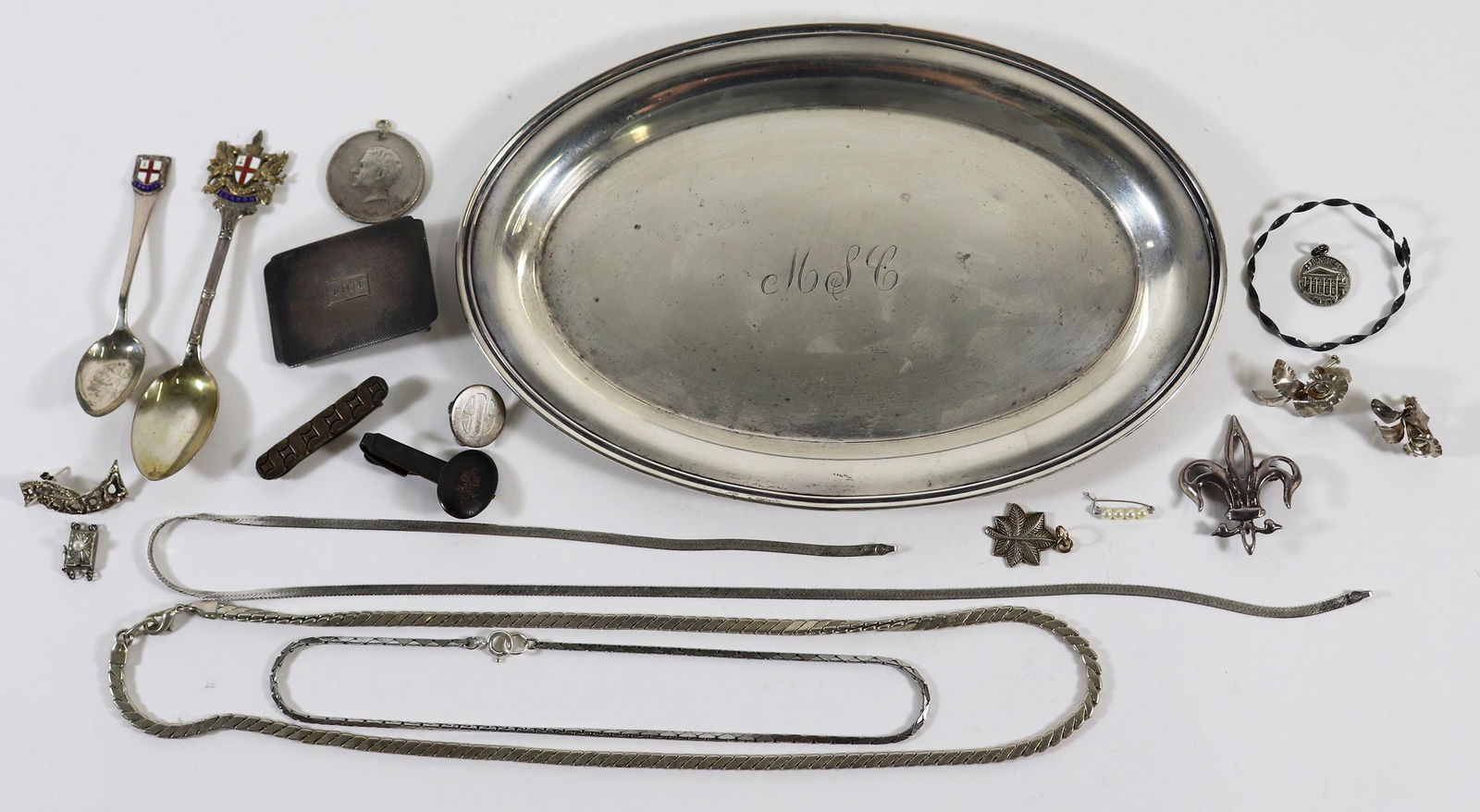 STERLING SILVER TRAY, JEWELRY, & MORE (1 of 3)