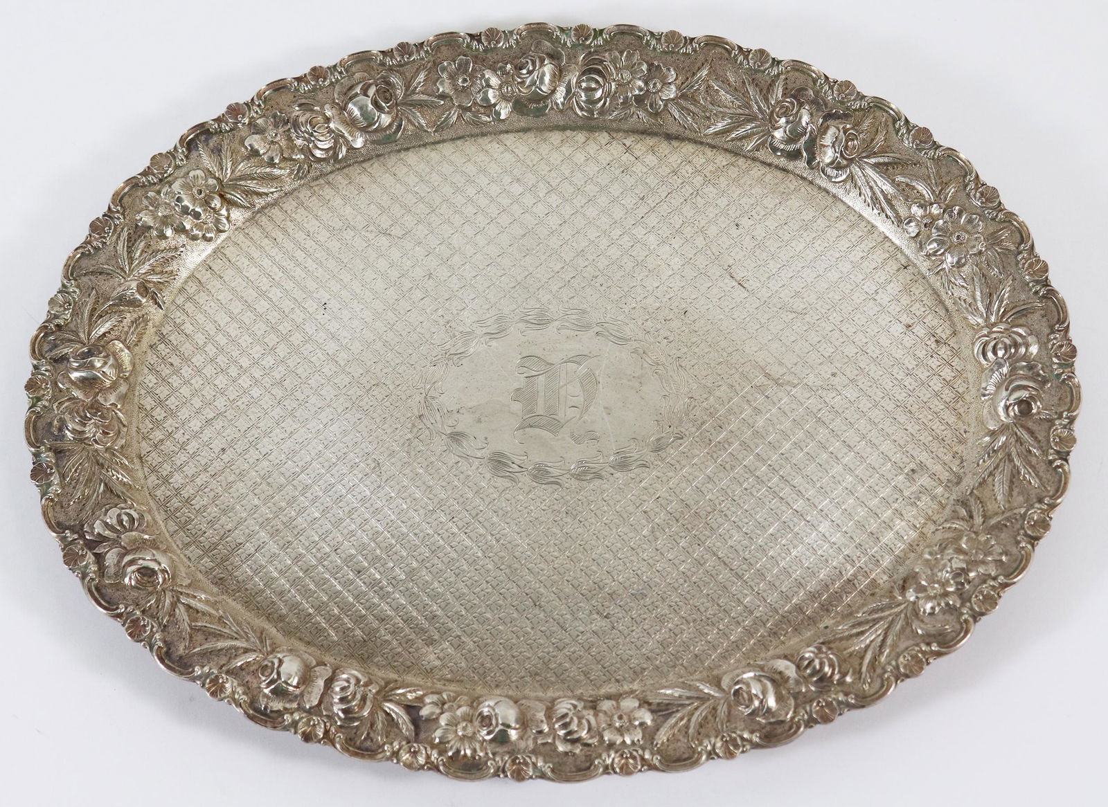 A.G. SCHULTZ REPOUSSE STERLING TRAY (1 of 4)