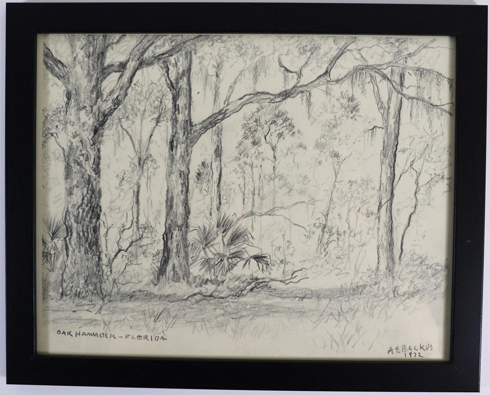 A.E. BACKUS OLD HAMMOCK LITHOGRAPH PRINT (1 of 2)