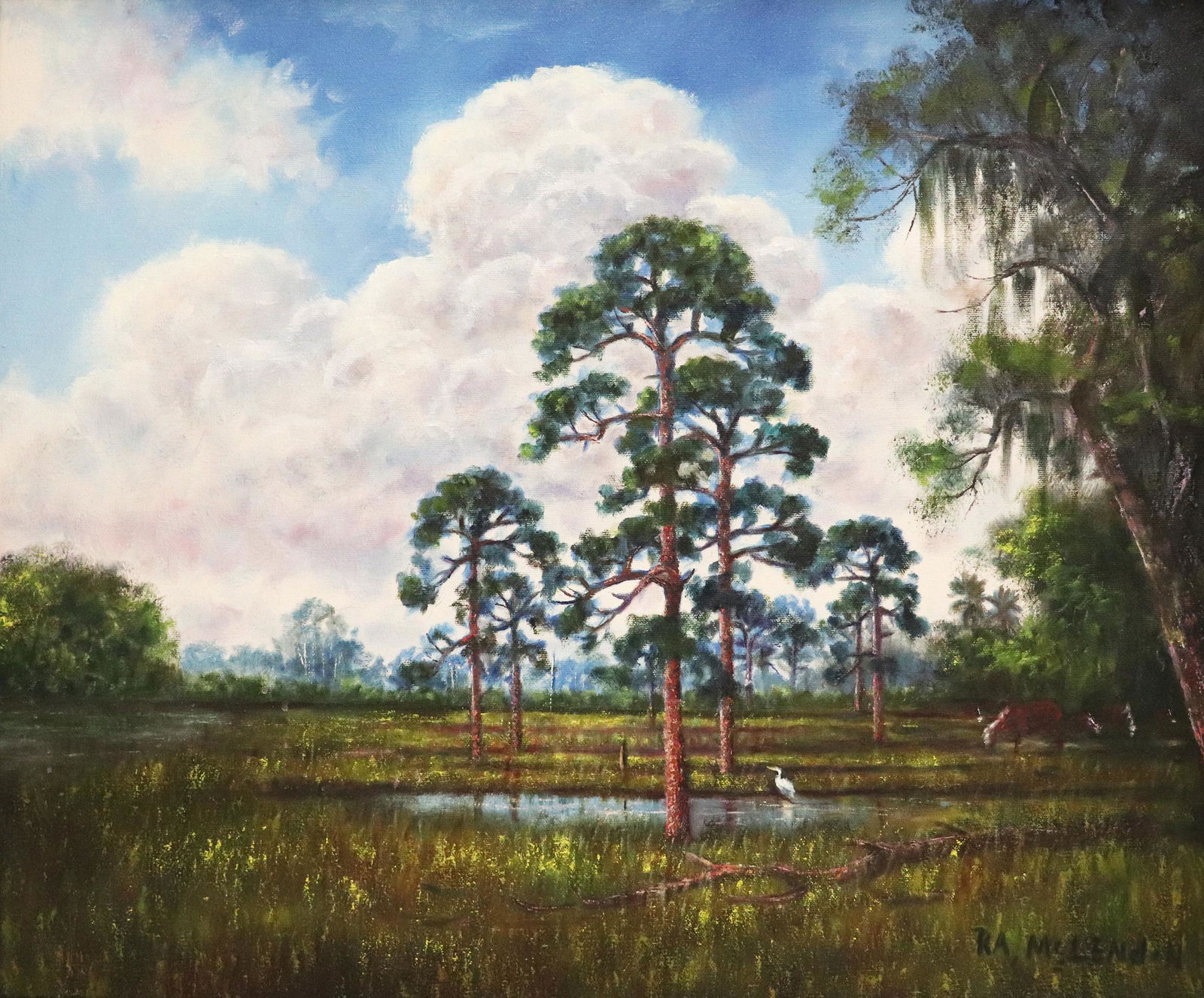 ROY MCLENDON FLORIDA COWS HIGHWAYMEN PAINTING (1 of 5)