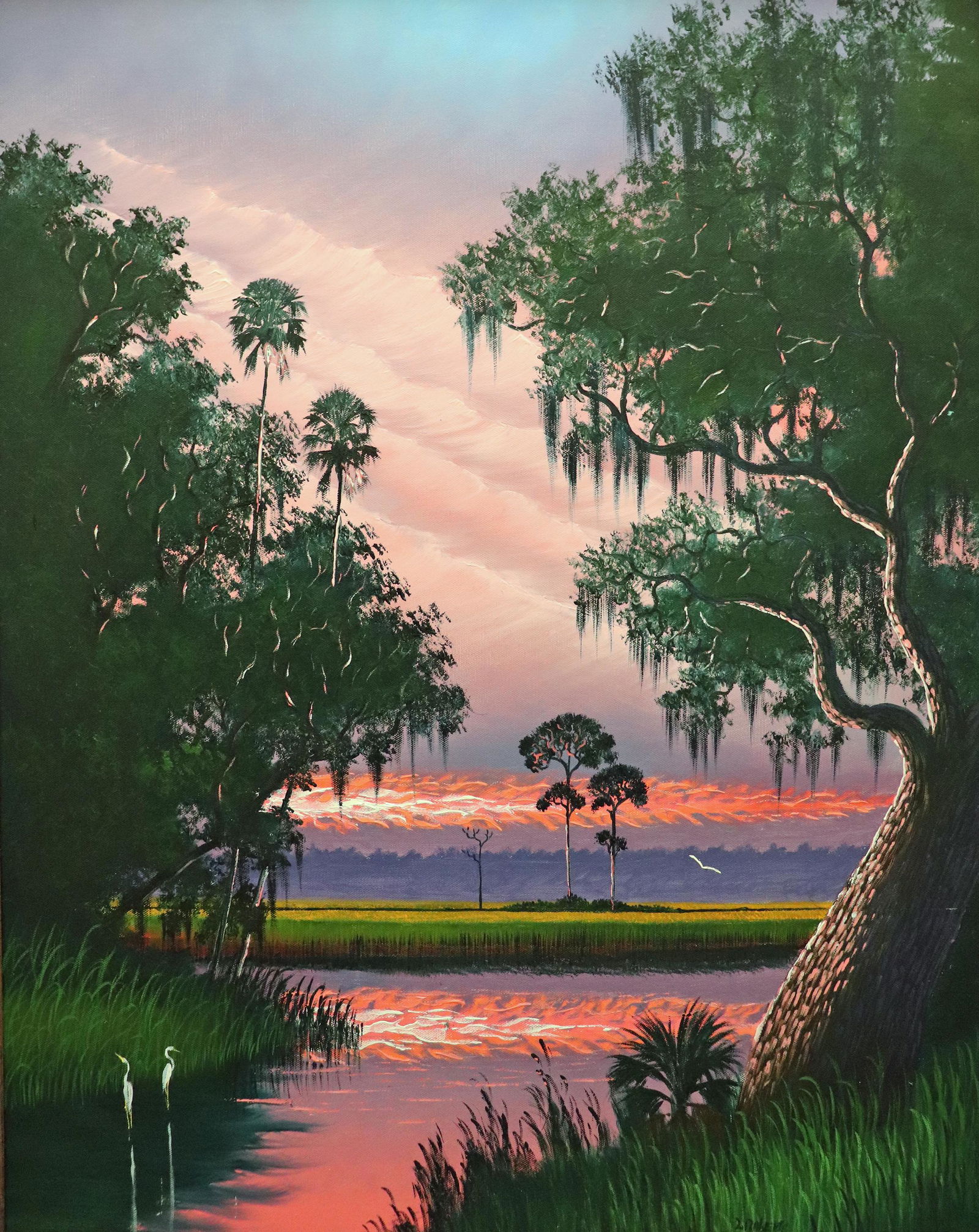 LIVINGSTON ROBERTS FL SUNSET HIGHWAYMEN PAINTING (1 of 5)