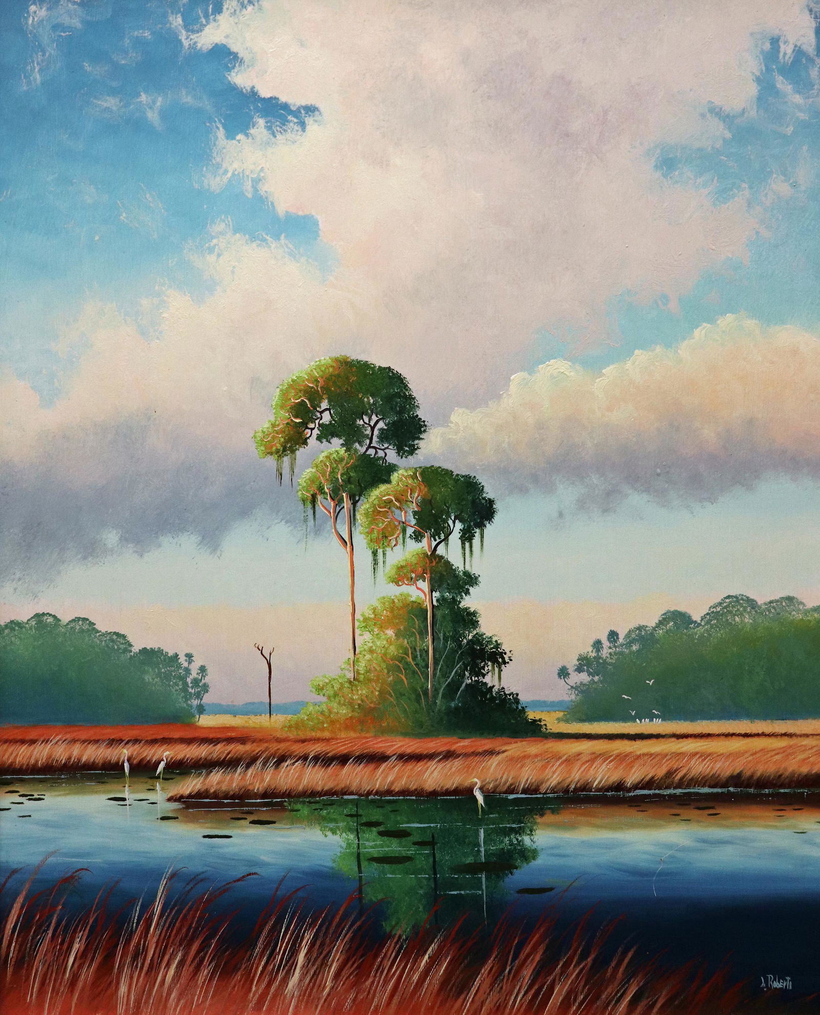 LIVINGSTON ROBERTS FL PINES HIGHWAYMEN PAINTING (1 of 6)