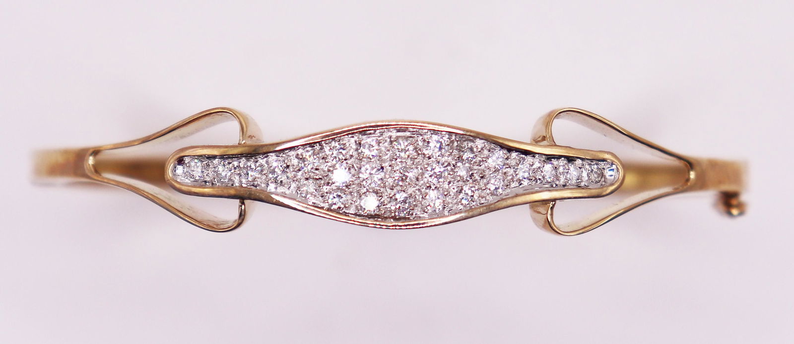 14K DIAMOND BANGLE BRACELET (1 of 4)