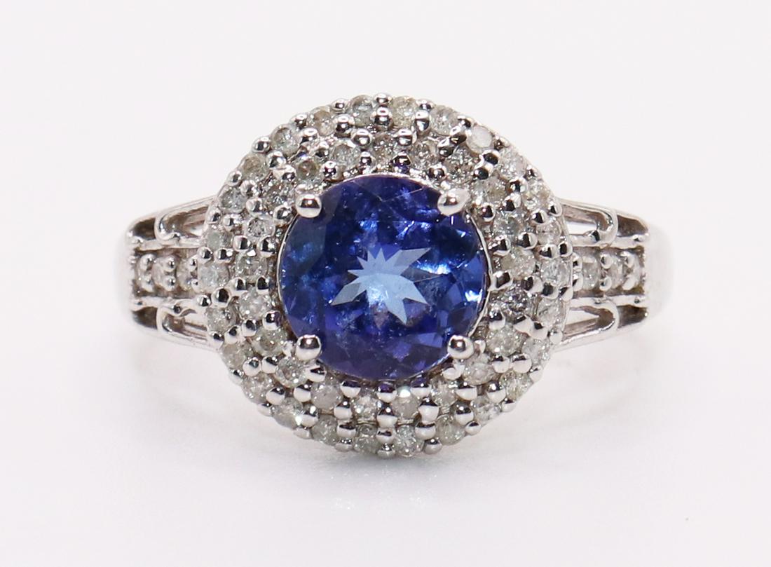 14K 2.00 TCW TANZANITE & DIAMOND RING (1 of 4)
