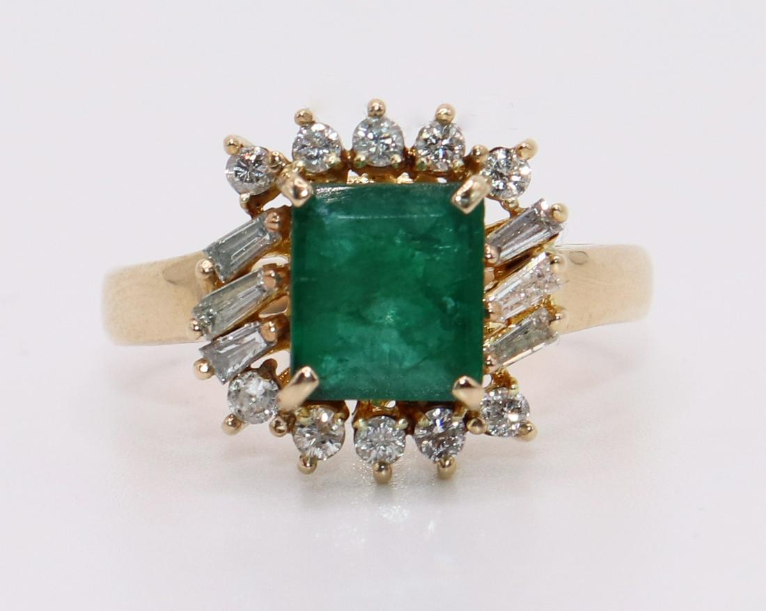 14K EMERALD & DIAMOND RING (1 of 4)